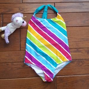 L&D little girls rainbow one piece